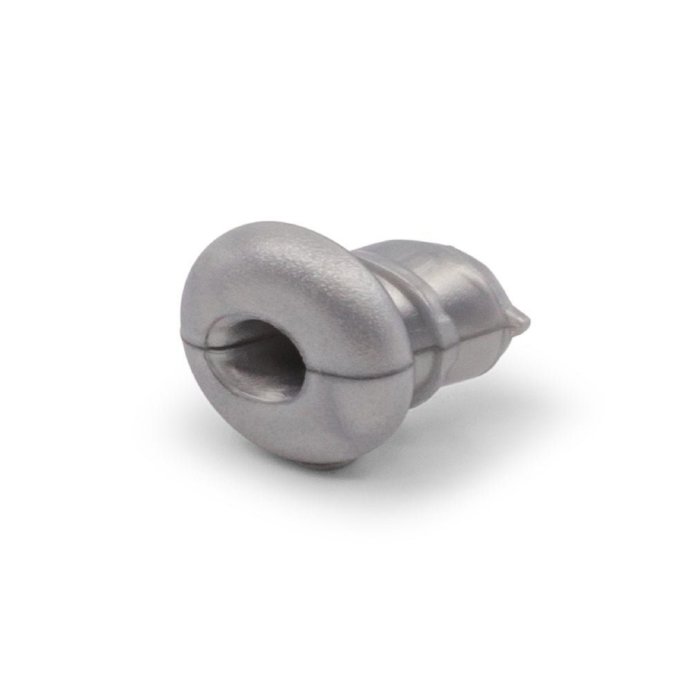 Nylon Grommet Split Type Angled Grey - Drill Size: 11/32 Internal Hole: 6.5mm Suits: 3.2mm - 4mm Wire Rope