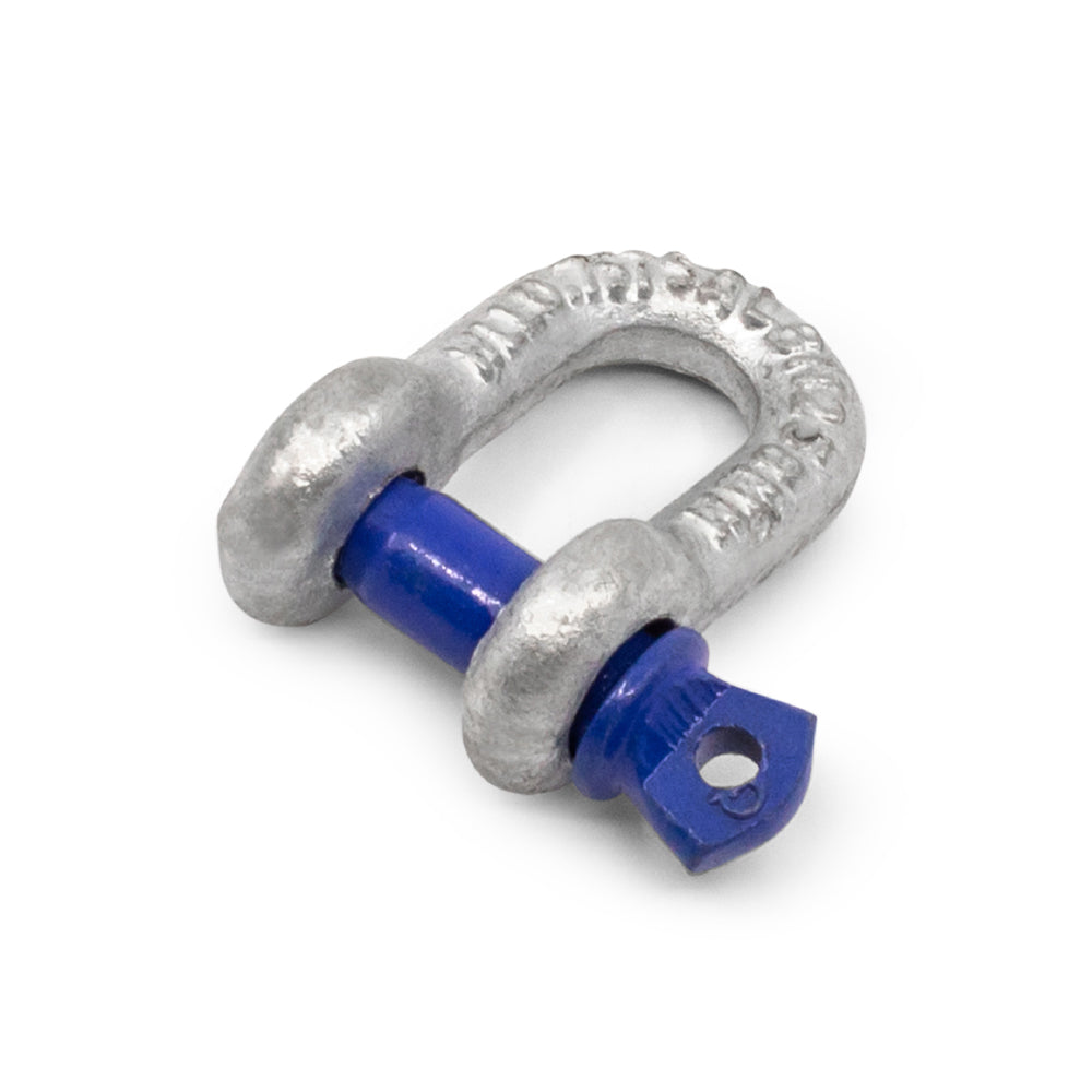 Shackle Dee Grade S Galvanised - SIZES: 6mm 0.5t WLL - 29mm 9.5t WLL