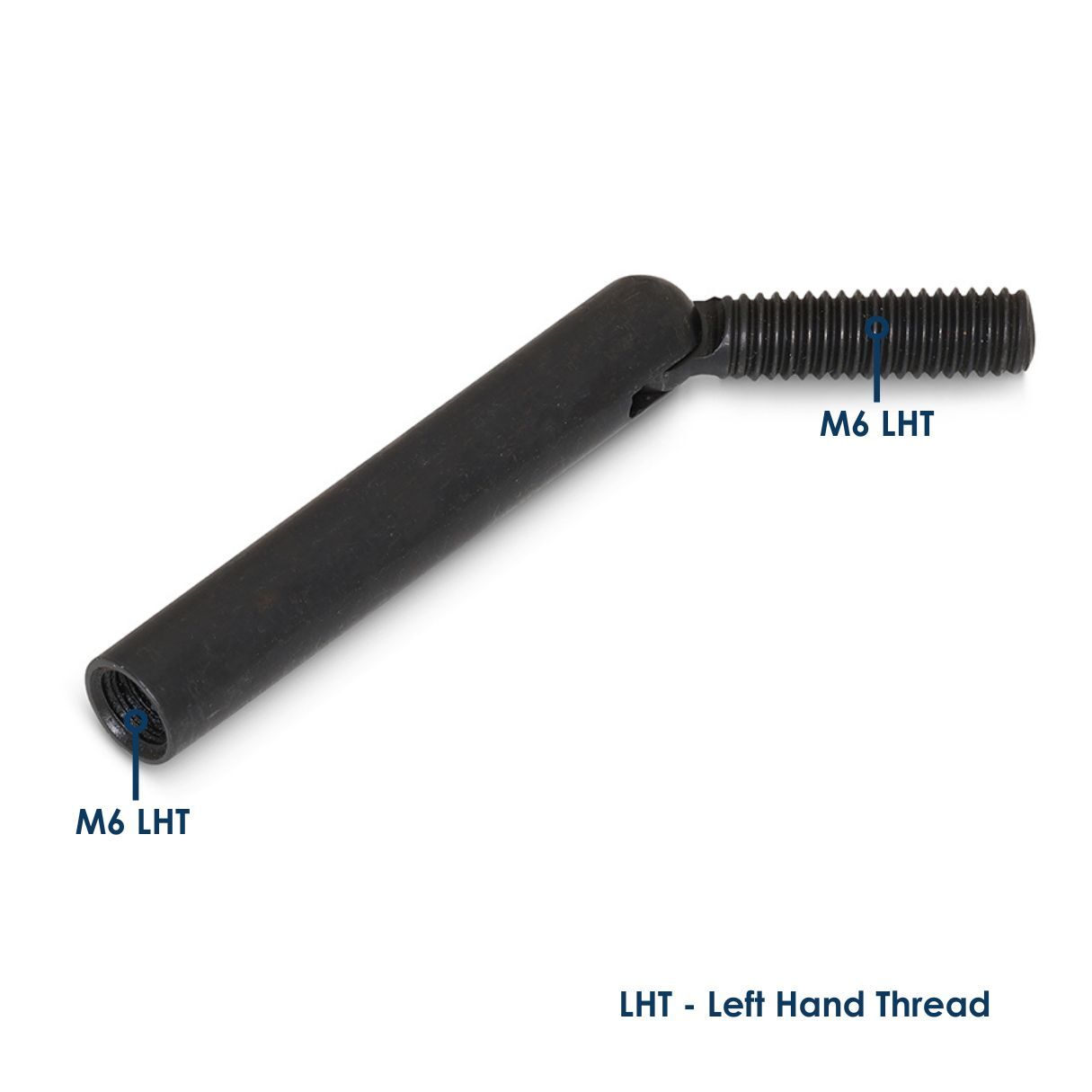 BlackEtch Angle Connector M6 x 15mm Left Hand Thread - 316 Grade Stainless Steel