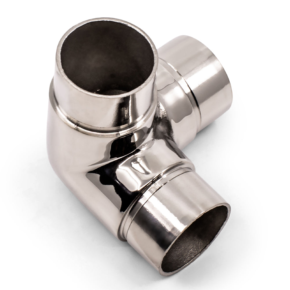 90 Tee Joiner to suit 1.5mm Round Tube 316 Grade Stainless Steel - Mirror Polish - SIZES: 25.4mm, 38.1mm, 50.8mm