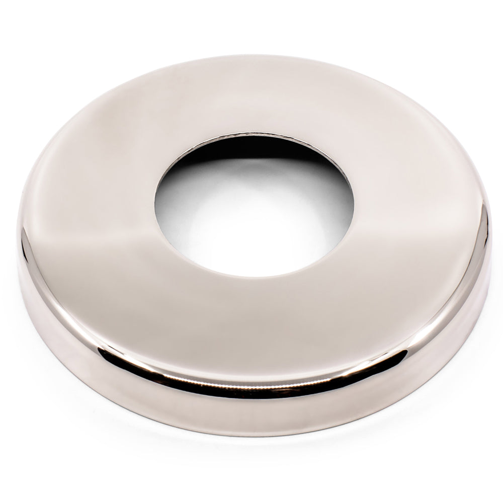 Post Heavy Duty Cover Plate 127mm to suit 2 (50.8mm) Tube 316 Grade Stainless - Mirror Polish