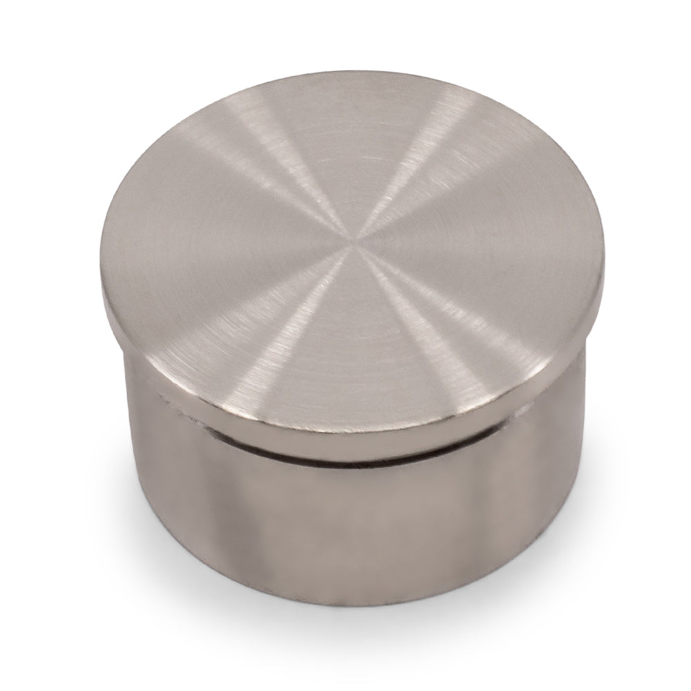 Flat End Cap to suit 2 (50.8mm) x 1.5mm Round Tube 316 Grade Stainless Steel - Satin Finish