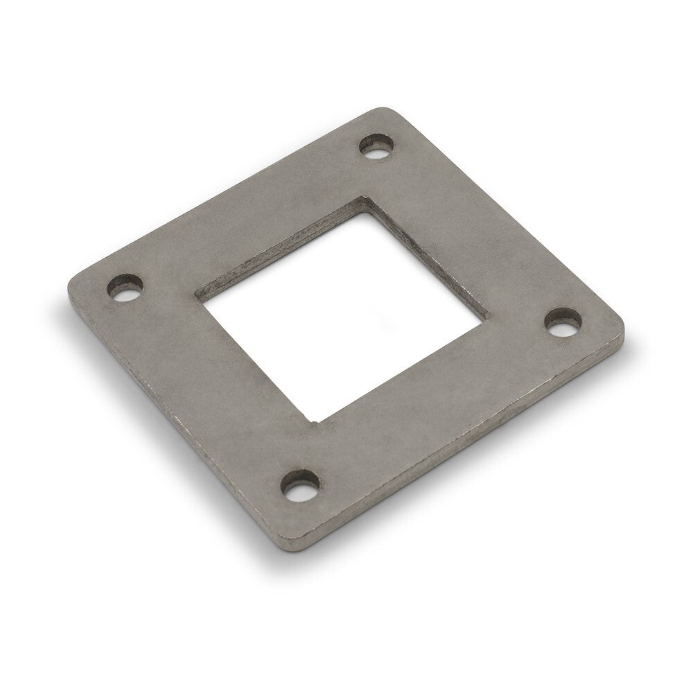 Post Base Plate Only to suit 2 (50.8mm) x 1.5mm Square Tube 316 Grade Stainless - Mill Finish