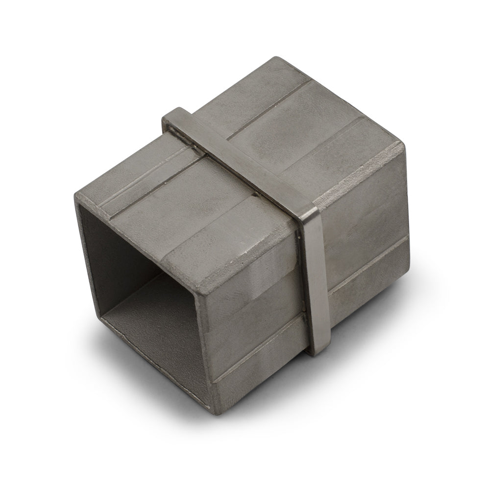 In-line Flush Joiner to suit 2 (50.8mm) x 1.5mm Square Tube 316 Grade Stainless - Mirror Polish