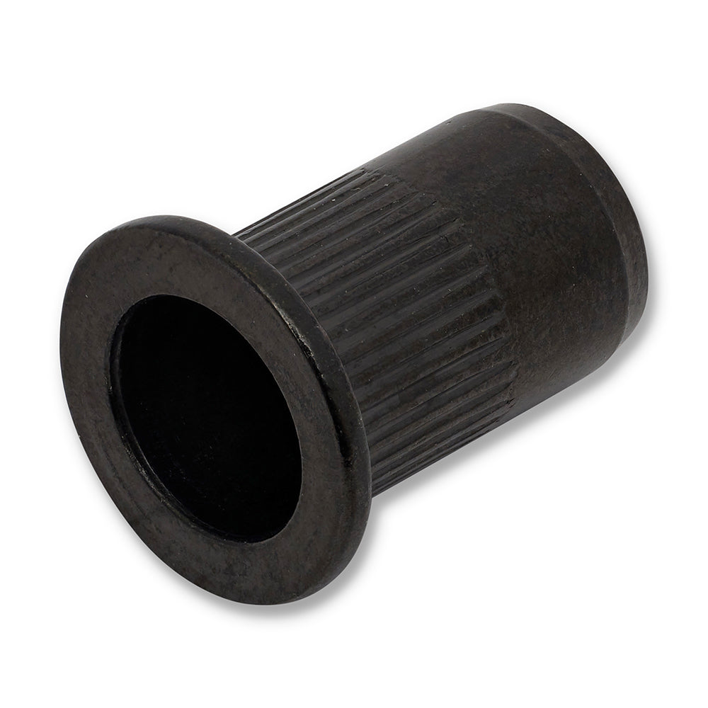 BlackEtch Nut Rivet M6 Left Hand Thread Large Flange - 304 Grade Stainless Steel - Drill Size: 9mm Wall Thickness: 0.7-4mm