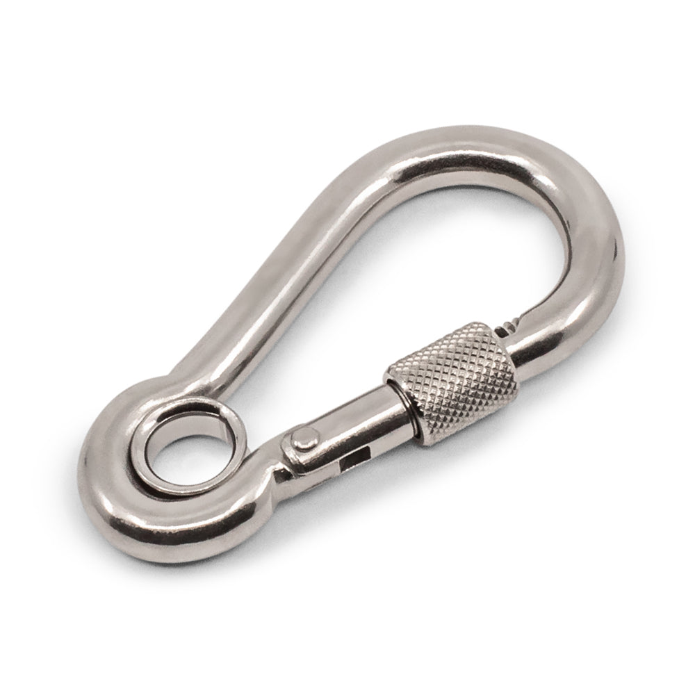 Spring Hook with Eyelet and Nut 316 Grade Stainless Steel - SIZES: 6mm - 10mm