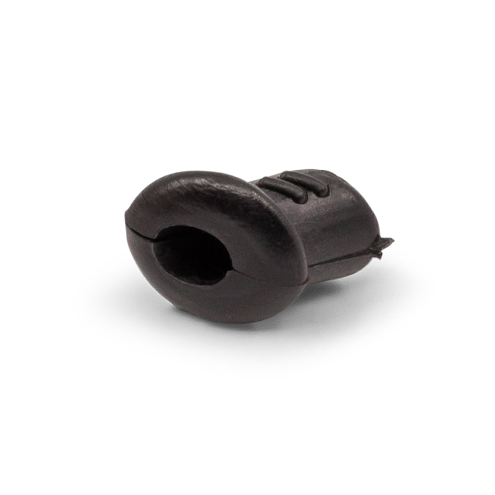 Nylon Grommet Split Type Angled Black - Drill Size: 9mm Internal Hole: 6.5mm Suits: 3.2mm - 4mm Wire Rope