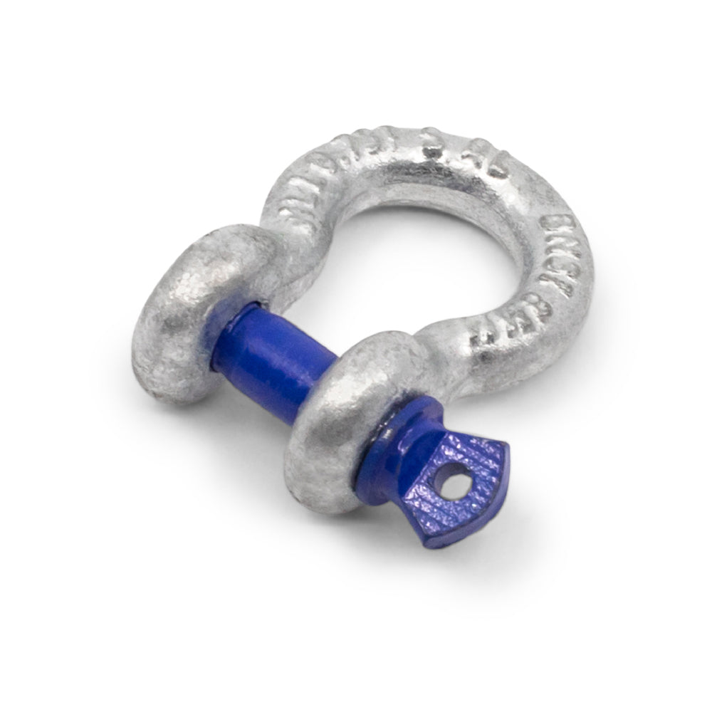 Shackle Bow Grade S Galvanised - SIZES: 5mm 0.33t WLL - 32mm 12t WLL