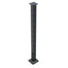 Heavy Duty Wire Balustrade CORNER Post 960mm High 11 x 9mm Holes (2 sides at 90 degrees) - 6061 T6 Aluminium - Protexture Black
