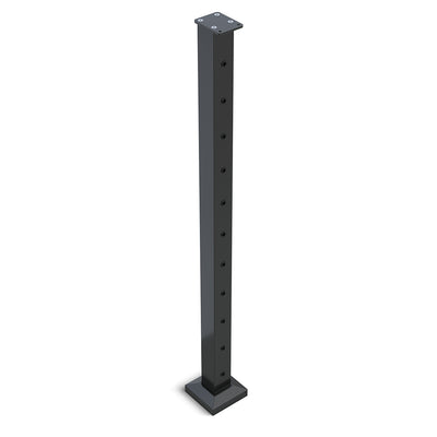 Heavy Duty Wire Balustrade END Post 960mm High 11 x 9mm Holes - 6061 T6 Aluminium - Protexture Black