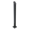 Heavy Duty Wire Balustrade END ANGLED 960m High with 11 x 9mm Holes - 6061 T6 Aluminium -Protexture Black