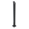 Heavy Duty Wire Balustrade INTERMEDIATE ANGLED Post 960mm High with 10 x drilled Holes (2 sides at 180 degrees) - 6061 T6 Aluminium - Protexture Black