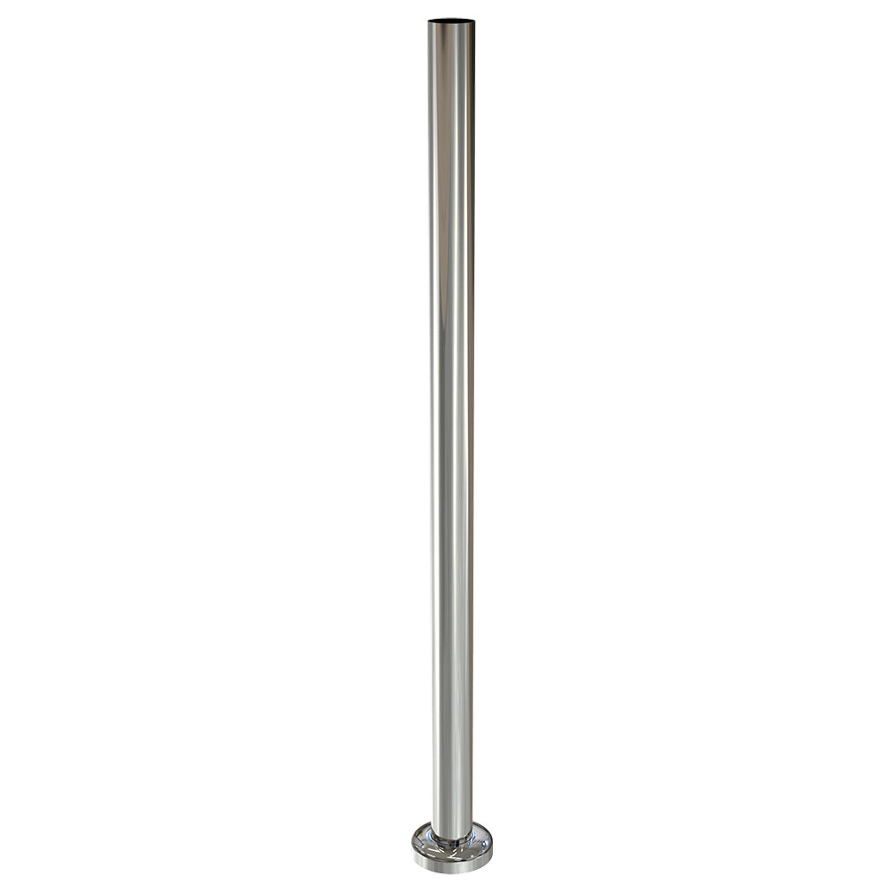 Round Post Blank Mirror Polish - Base Plate and Cover