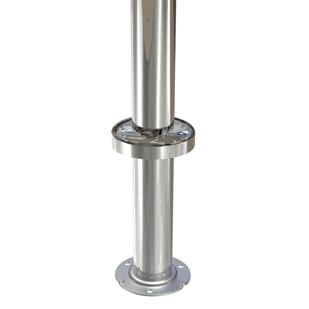 Round Post Blank Mirror Polish - Base Plate and Cover
