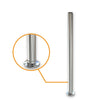 Round Post Blank Mirror Polish - Welded Base Plate
