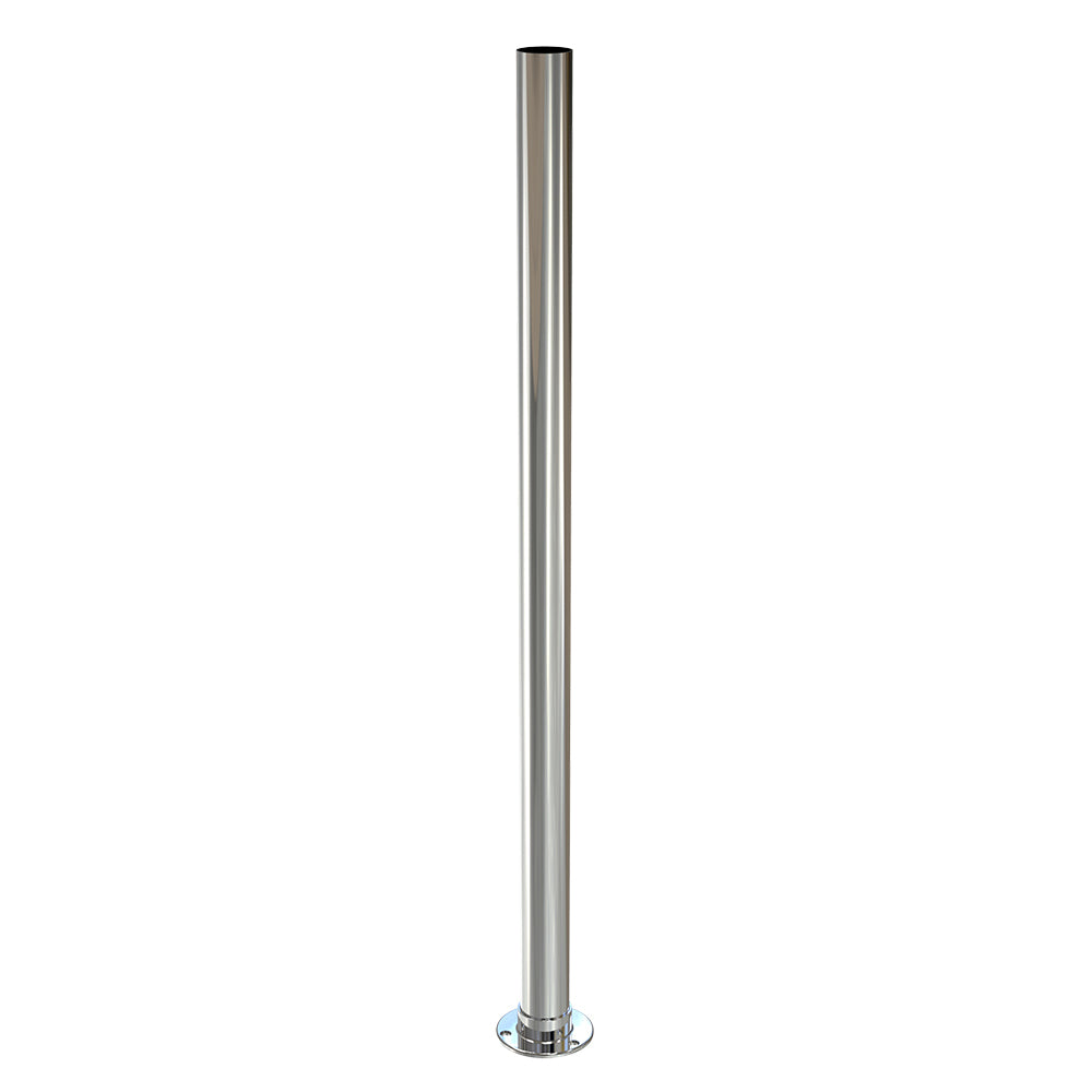 Round Post Blank Mirror Polish - Welded Base Plate