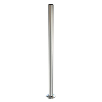 Round Post Blank Mirror Polish - Welded Base Plate