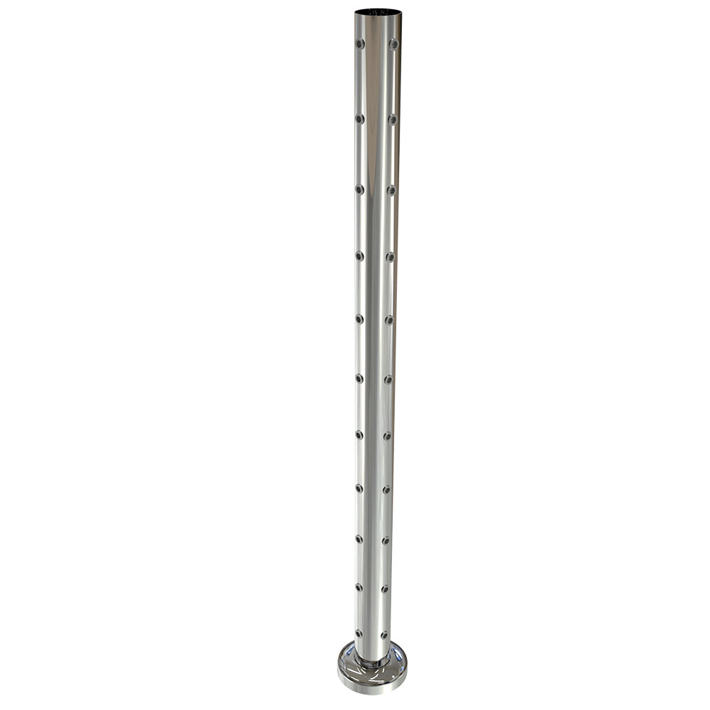 Round Corner Post with Nutserts Mirror Polish - Base Plate and Cover