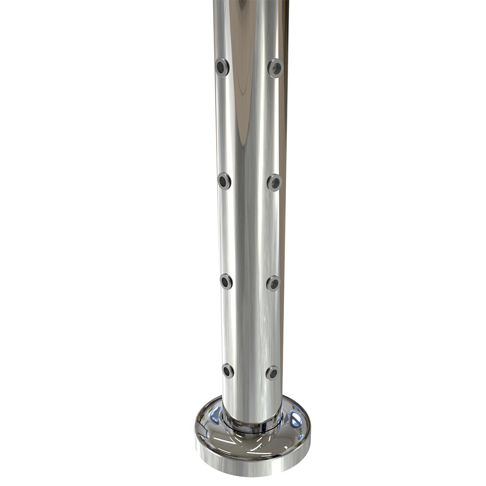 Round Corner Post with Nutserts Mirror Polish - Base Plate and Cover