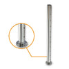 Round End Post with Nutserts Mirror  - Welded Base Plate