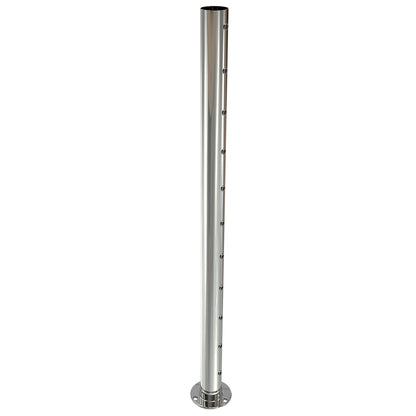 Round End Post with Nutserts Mirror  - Welded Base Plate