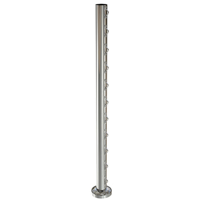 Round End Post with Saddles Mirror  - Base Plate and Cover