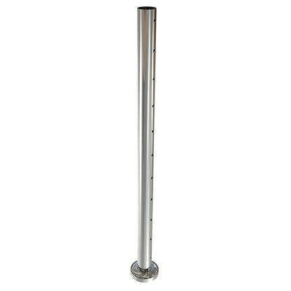 Round Int Post with 11 Holes Mirror  - Base Plate and Cover