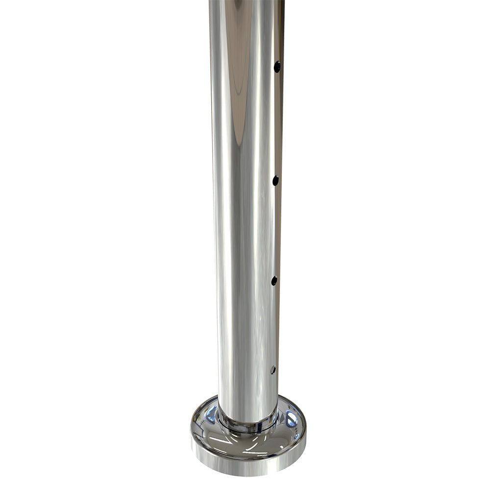 Round Int Post with 11 Holes Mirror  - Base Plate and Cover