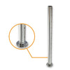 Round Int Post with 11 holes Mirror  - Welded Base Plate