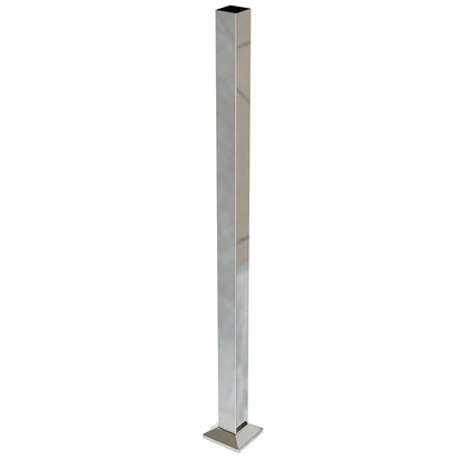 Square Post Blank Mirror Polish - Base Plate and Cover