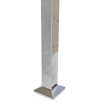 Square Post Blank Mirror Polish - Base Plate and Cover