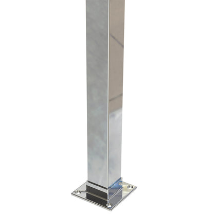 Square Post Blank Mirror Polish - Welded Base Plate