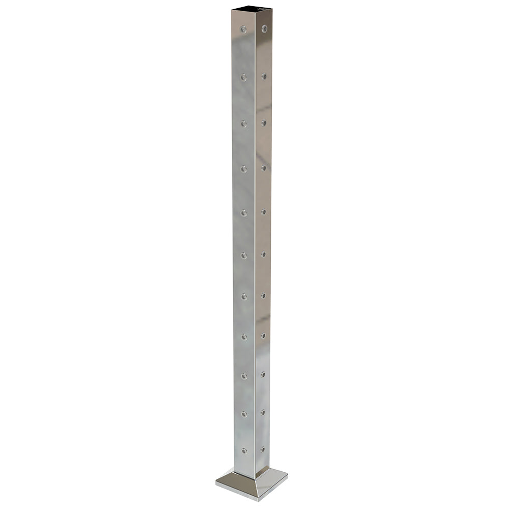 Square Corner Post with Nutserts Mirror Polish - Base Plate and Cover