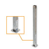 Square Corner Post with Nutserts Mirror - Welded Base Plate