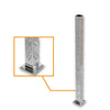 Square Corner Post with Saddles Mirror - Welded Base Plate