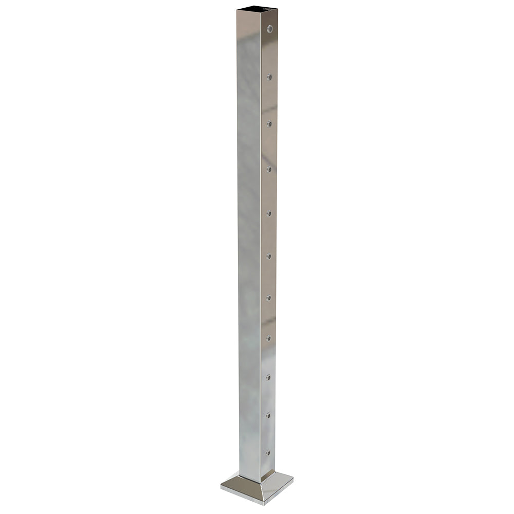 Square End Post with Nutserts Mirror - Base Plate and Cover