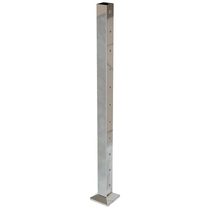 Square End Post with Nutserts Mirror - Base Plate and Cover