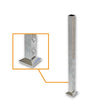 Square End Post with Saddles Mirror - Base Plate and Cover