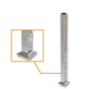 Square End Post with Saddles Mirror - Welded Base Plate