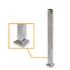 Square Int Post with 11 Holes Mirror - Base Plate and Cover