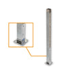 Square Int Post with 11 holes Mirror - Welded Base Plate
