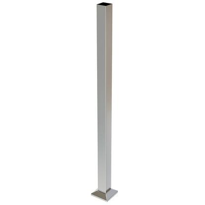 Square Post Blank Satin Finish - Base Plate and Cover
