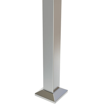 Square Post Blank Satin Finish - Base Plate and Cover