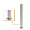 Square Post Blank Satin Finish - Welded Base Plate