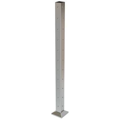 Square Corner Post with Nutserts Satin Finish - Base Plate and Cover
