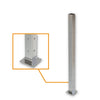 Square Corner Post with Nutserts Satin Finish - Welded Base Plate
