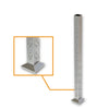Square Corner Post with Saddles Satin Finish - Base Plate and Cover