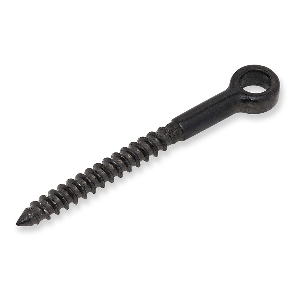 BlackEtch Screw Eye (Lag Screw) 6mm x 60mm - 316 Grade Stainless Steel