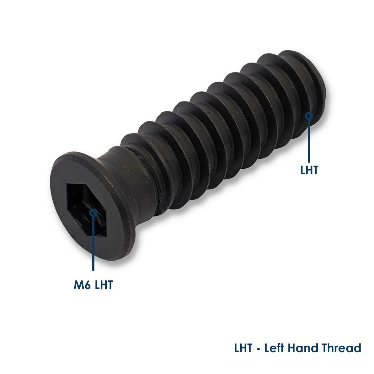 BlackEtch Threaded Timber Inserts M6 x 32mm LHT - 304 Grade Stainless Steel