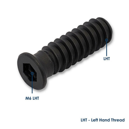 BlackEtch Threaded Timber Inserts M6 x 32mm LHT - 304 Grade Stainless Steel